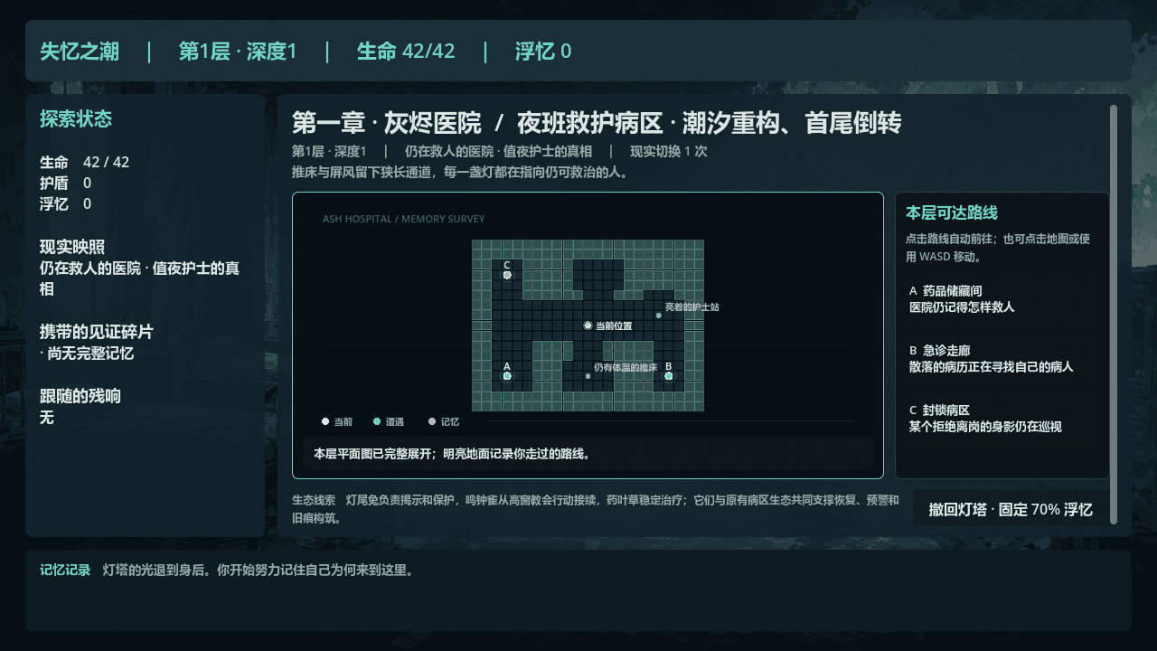 灰烬医院远征地图与证词路线