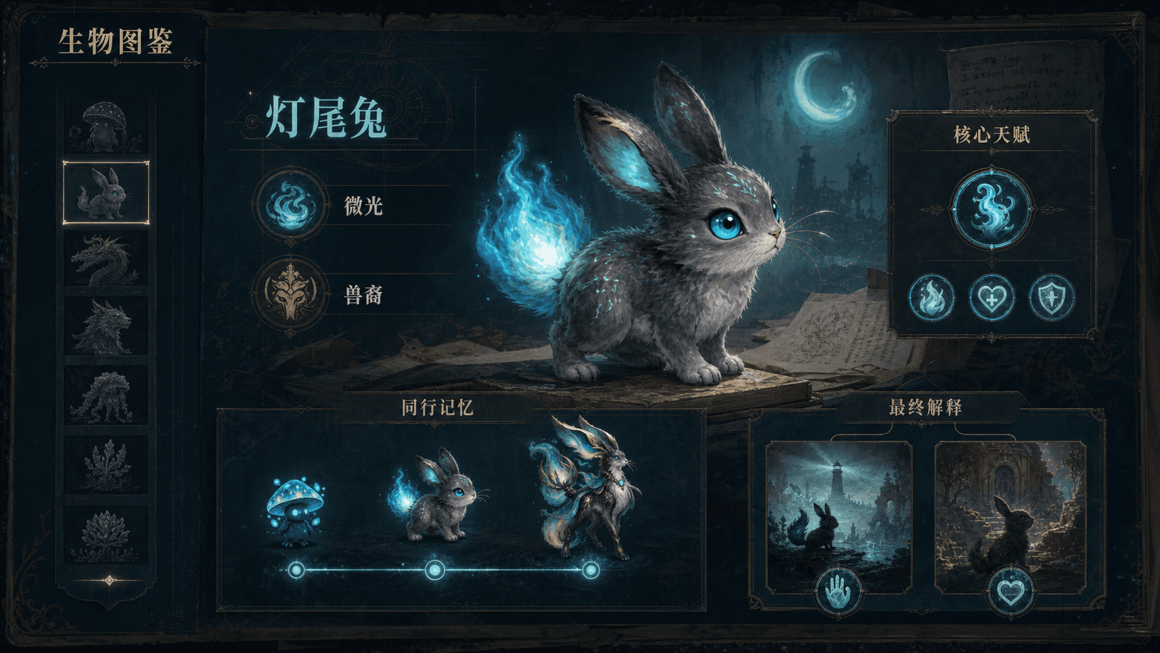 同行生物图鉴与成长路线